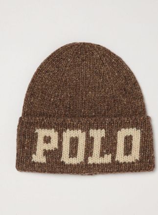 Polo Ralph Lauren Wool-Blend Beanie with Cuff and Jacquard Logo