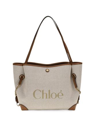 Chlo&eacute; Beige/Clay Brown Clover Large Tote