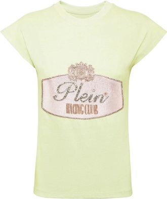 Philipp Plein Jersey Tank Top Cars Racing - Dames - T-shirts - Groen - S - Katoen - Tops