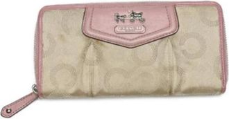 Coach Pre-owned Canvas Portemonnee - Dames - Vintage Accessoires - Roze - ONE Size - Vintage