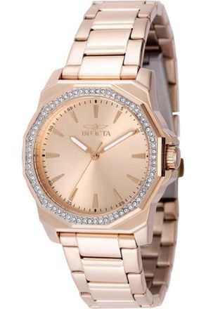 Invicta Speedway 49115 Dames Horloge - Quartz Uurwerk - Roestvrij Staal met rosegouden Wijzerplaat - 34mm