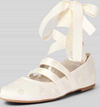 Buffalo Ballerinas mit Ziersteinbesatz Modell Dahlia in Offwhite, Gr&ouml;&szlig;e 36