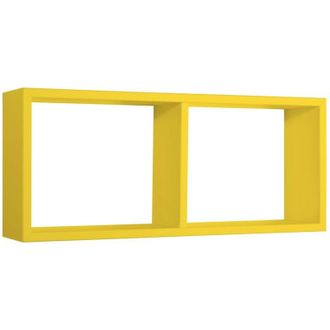 OEM Estante Rectangular De Pared 2 Compartimentos Mod. Morgana Amarillo
