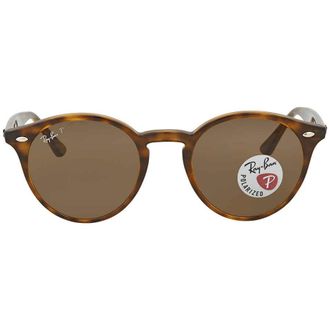 Ray-Ban Polarized Brown Classic B-15 Round Sunglasses RB2180 710/83 49