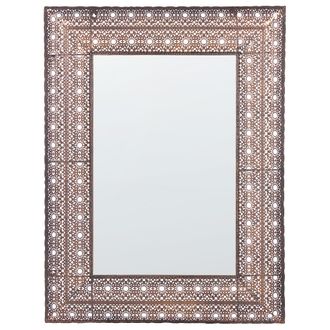 Beliani Beliani - Espejo De Pared Marco De Metal Cobre 69 X 90 Cm Accesorio Decorativo Hogar Dehradun