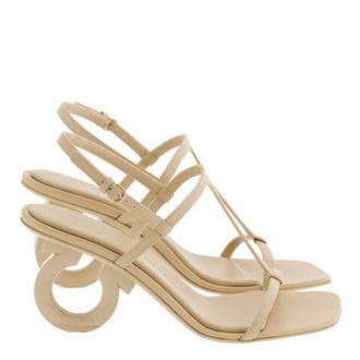 Ferragamo Elina Gancini Heel Sandals, Size 5.5 D