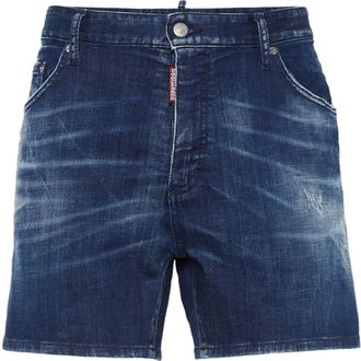 Dsquared2 Shorts denim in cotone elasticizzato - Blu