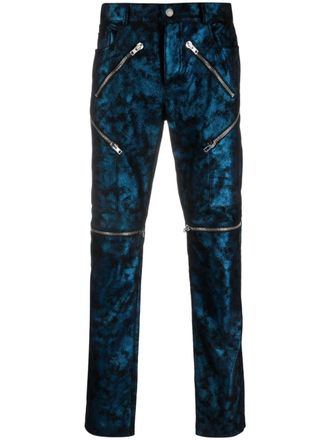 Moschino Su&egrave;de broek - Blauw