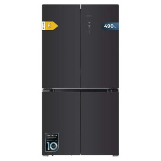 Cecotec Cecotec Frigor&iacute;fico Americano 4 Puertas De Cristal De 490 L Bolero Coolmarket 4d 490 Glass E. 183 Cm De Alto, 91 Cm De Ancho