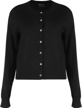 Polo Ralph Lauren Cardigan van wol - Dames - Vesten - Zwart - M - Wol - Truien & Vesten