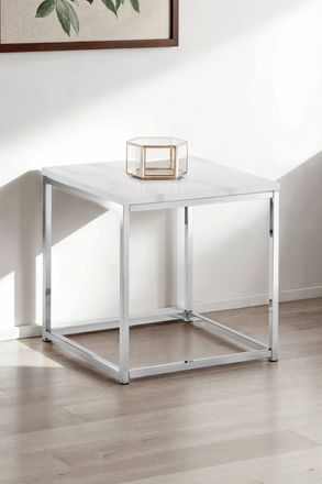 Julian Bowen Scala Square Side Table in Silver