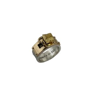 Herm&egrave;s Gold Silver Yellow Gold (18K) Silver 925 Band Ring (Pre-Owned)