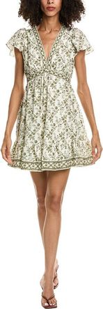 Max Studio Flutter Sleeve V-Neck Empire Waist Mini Dress
