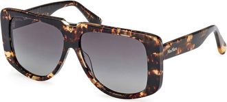 Max Mara MM0075 52P Womens Sunglasses Tortoiseshell Size 57