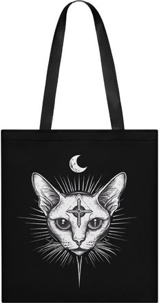 Generic Sphinx Cat with Third Eye Womens Tote Casual Shopping Bag Lightweight Shoulder Bags Hobos Handbag for Work Travel Daily 35x40cm