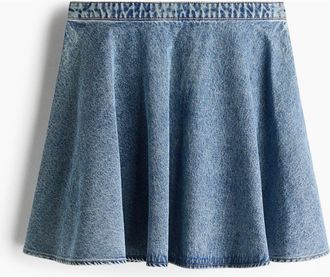 H&M Circle-cut Denim Skirt in Denim Blue at Nordstrom, Size 10