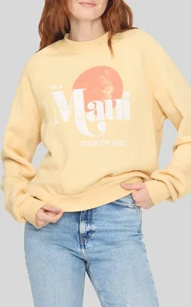Project Social T Maui State of Mind Graphic Sweatshirt in Sahara Sun at Nordstrom, Size X-Small