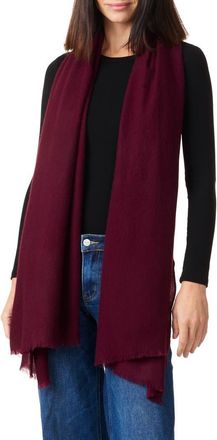 Amicale Cashmere Cashmere Solid Wrap in Bordeaux at Nordstrom Rack