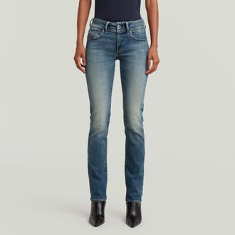 G-Star Midge Slim Straight Jeans - Donkerblauw - Dames