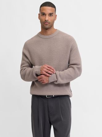 Jack & Jones Rundhalspullover JACK & JONES JJKAITO KNIT CREW NECK BF, Herren, Gr. XS, atmosphere, Strick, Obermaterial: 70% Polyacryl, 30% Baumwolle, unifarben, re