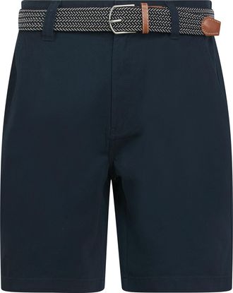 Kensington Eastside Mulligan Cotton Twill Chino Shorts with Woven Belt in Sky Captain Navy XXL