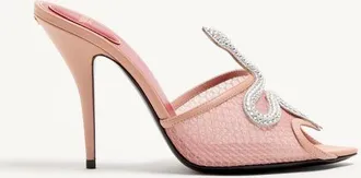 Valentino Garavani Coeur Vip&egrave;re Mesh Slide Sandal 105Mm Wo