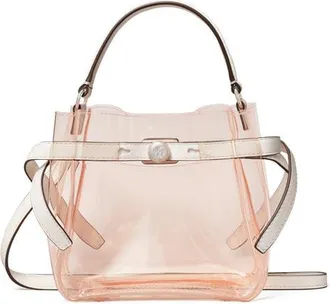 Tory Burch Clear Mini Bucket Bag (Nordstrom Exclusive) in Flamingo Pink at Nordstrom