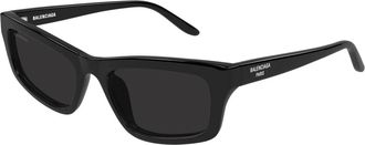 Balenciaga Bb 0527S Zonnebril - Dames - Zonnebrillen - Zwart - 56 MM - Nylon - Accessoires
