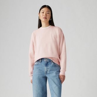 Levi's Sweater met ronde hals, logo op de borst