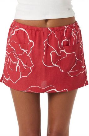 O'Neill Townes Floral Skort in Lifeguard Red at Nordstrom, Size X-Small
