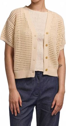 M.Patmos Knoll Mesh Cardigan In Ivory