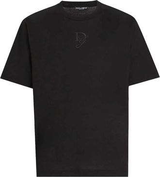 Dolce & Gabbana Casual Katoenen T-Shirt in Zwart - Heren - T-shirts - Zwart - 2XL - Katoen - Tops