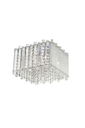 Netlighting Clara Ceiling Flush 4 Light Polished Chrome in Grey
