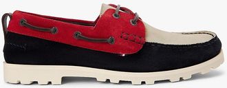 Tommy Hilfiger Mens Cleated Lightweight Suede Boat Shoe - Multi - US 11.5 / EU 45