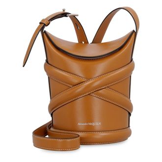 Alexander McQueen The Curve Bucket Bag - female - Alexander McQueen - Bucket Bags - Brown - ONE SIZE - Bags