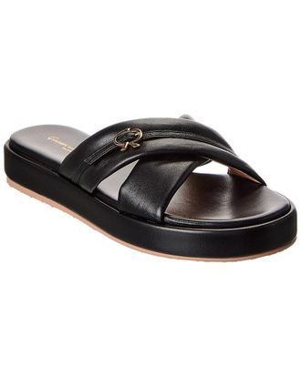 Gianvito Rossi Alima Leather Platform Sandal