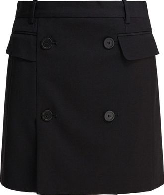 Balenciaga Tailored Mini Skirt - Dames - Korte rokken - Zwart - XS - Katoen - Rokken