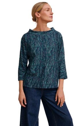 Celtic & Co. Cotton Blend Collared T-Shirt in Trailing Vines at Nordstrom, Size 10