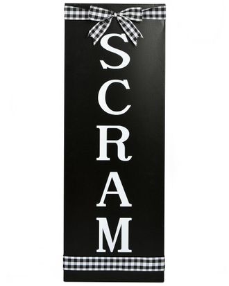 National Tree Company 30 Halloween Scram Metal Porch Sign