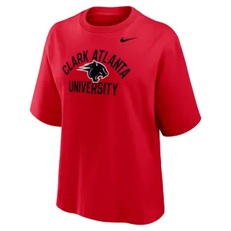 Nike Womens College (Clark Atlanta University) Boxy T-Shirt in Red | W11668CLAU26-RED