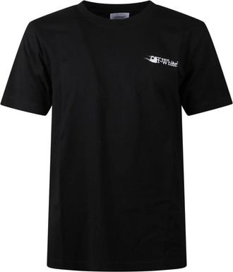 Off-white Tops, Heren, Zwart, M, Katoen, Ink Arrow Slim Logo T-shirt