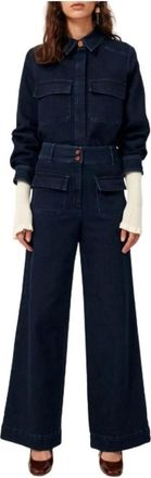 Sessun Dames, Jumpsuits & Playsuits, Blauw, Maat: S