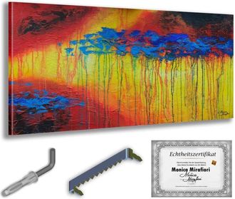 OEM Monica Mirafiori I 100% Pintado A Mano I Cuadro El Silencio 140x70cm Cuadro Pintado A Mano Cuadro Acr&iacute;lico Cuadro Acr&iacute;lico De Gran Tama&ntilde;o I Arte Moder