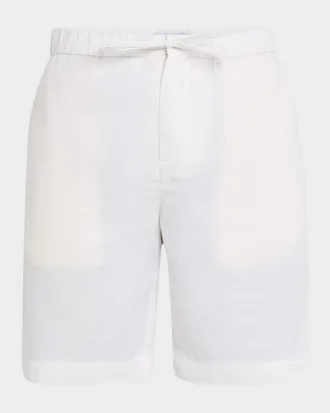 Frescobol Carioca Men & apos;s Felipe Linen and Cotton Drawstring Shorts