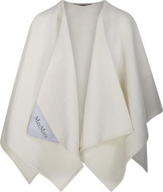Max Mara Ponchos, female, White, ONE SIZE, Optical White Serra Cape