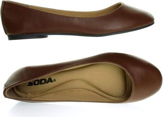 Soda Womens Ballet Flats In Camel