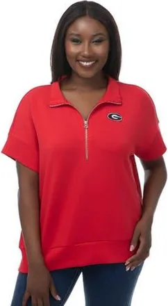 ZooZatZ Womens ZooZatz Red Georgia Bulldogs Tri-Blend Quarter-Zip Flowy Top at Nordstrom, Size X-Small