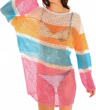 Shiraleah Vera Crochet Cover Up In Multi