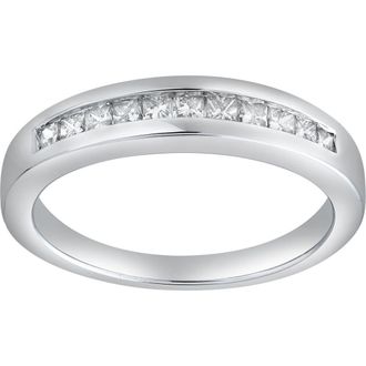 LuvMyJewelry Velisse 0.60 Ct 10K Gold Diamond Band in 10K White Gold at Nordstrom, Size 7