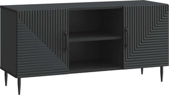 vidaXL Mueble De Tv Negro 102 X 34,5 X 50 Cm Madera De Ingenier&iacute;a Vidaxl